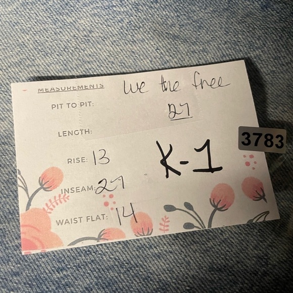 We the free Marion high waist woman boho trendy distressed ankle jogger Jean. 27 - Picture 9 of 9